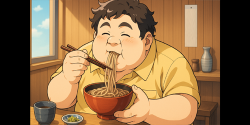 5音を出して食べる人