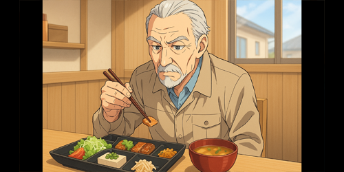 7一品ずつおかずを食べる人